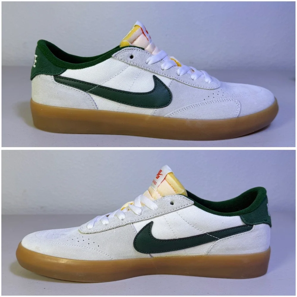 Nike SB Heritage Vulc Skate Shoes Sail Gorge Green Mens 9.5 Womens 11 CD5010-104